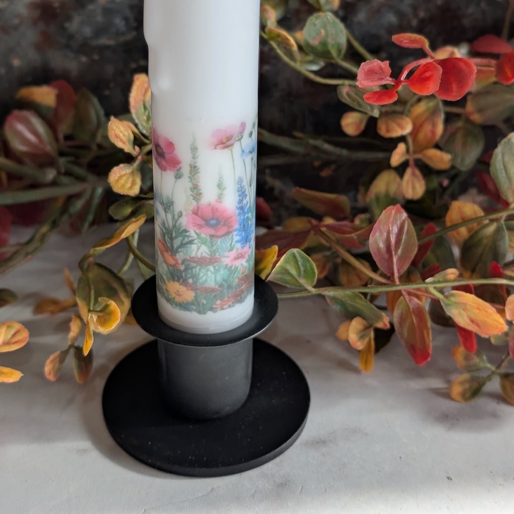 Wildflowers Battery Operated LED Taper Candle - Marmalade Mercantile