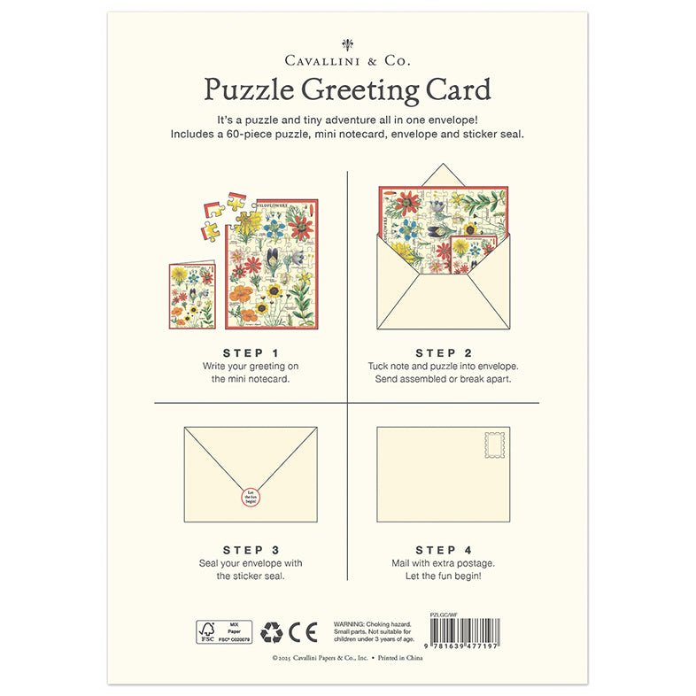 Wildflowers Puzzle Greeting Card - Marmalade Mercantile