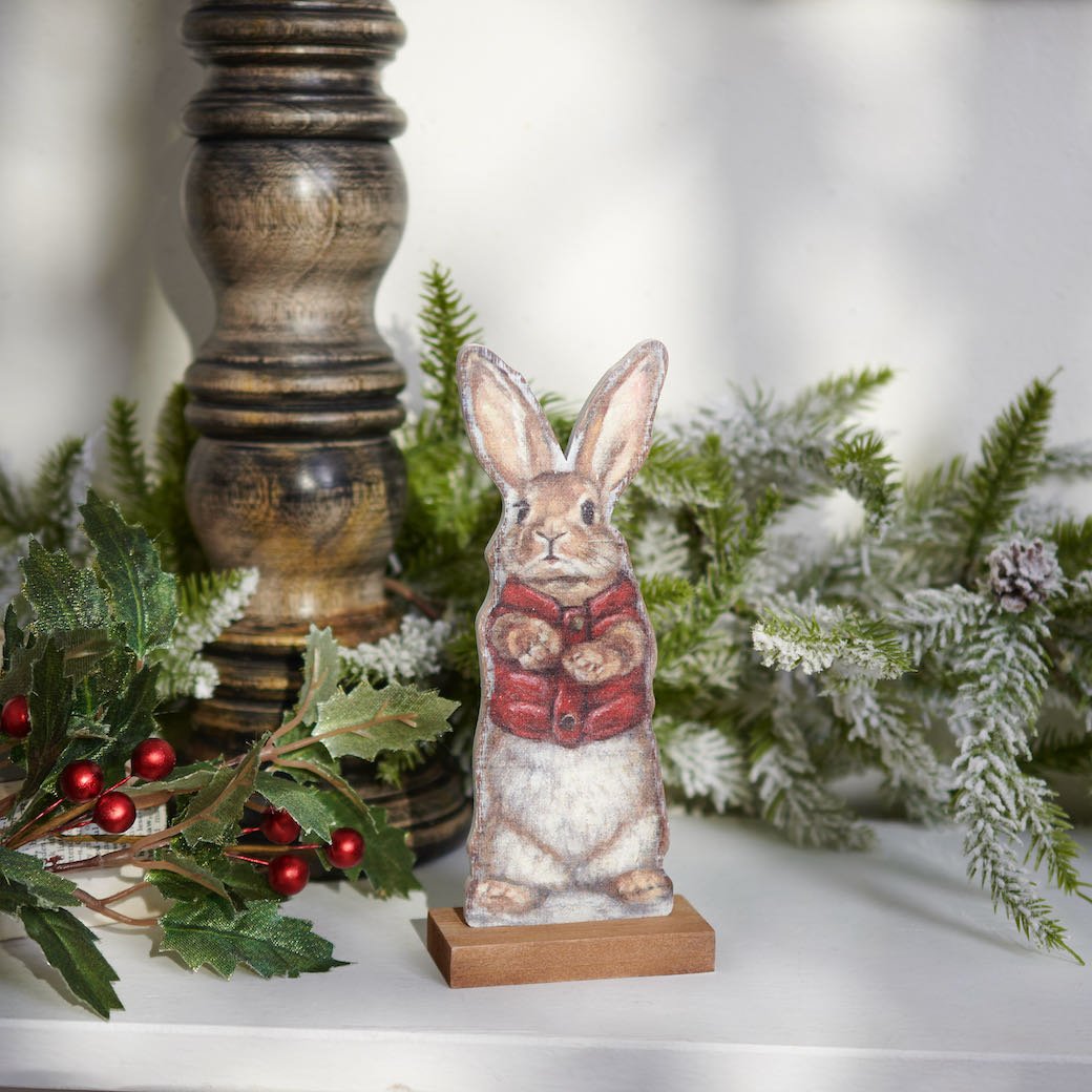 Winter Bunny Stand - Up Figure - Marmalade Mercantile