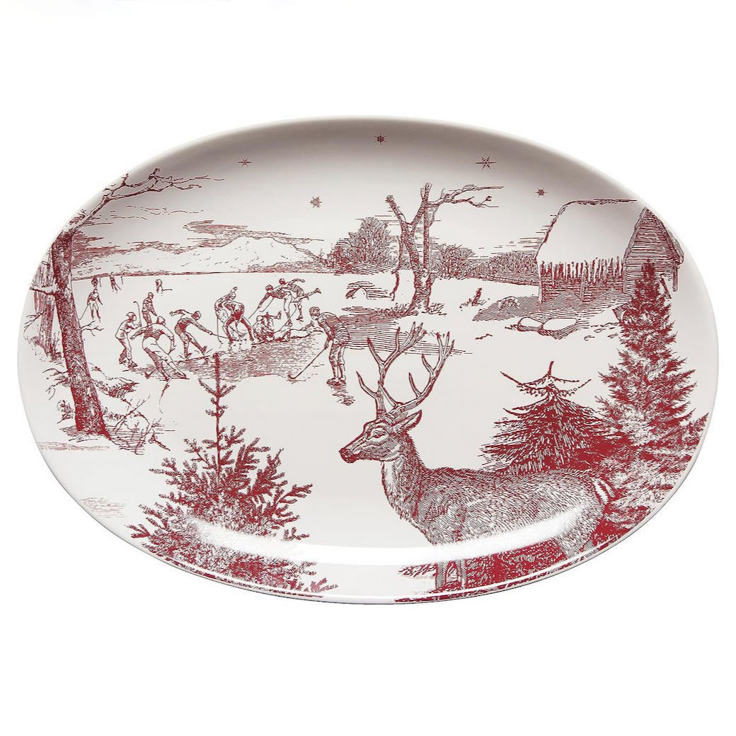 Winter Toile Serving Platter - Marmalade Mercantile