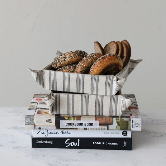 Woven Cotton Bread Basket with Snapped Corners - Marmalade Mercantile