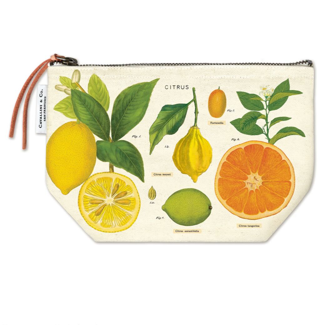 Zippered Citrus Pouch - Marmalade Mercantile