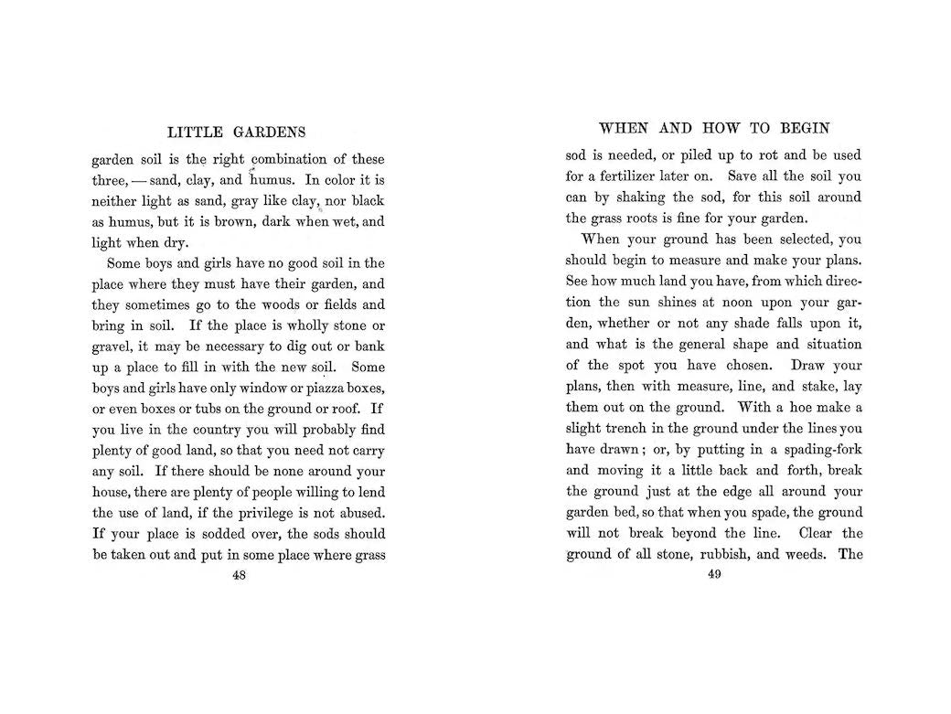 Little Gardens for Boys and Girls by Myrta Margaret Higgins - B