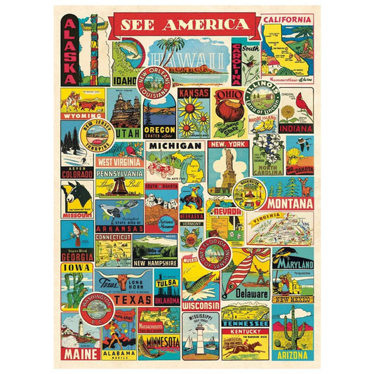 1000 Piece See America Jigsaw Puzzle - Marmalade Mercantile