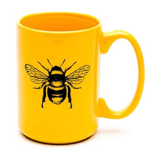 15oz Yellow Coffee Mug with Honey Bee - Marmalade Mercantile