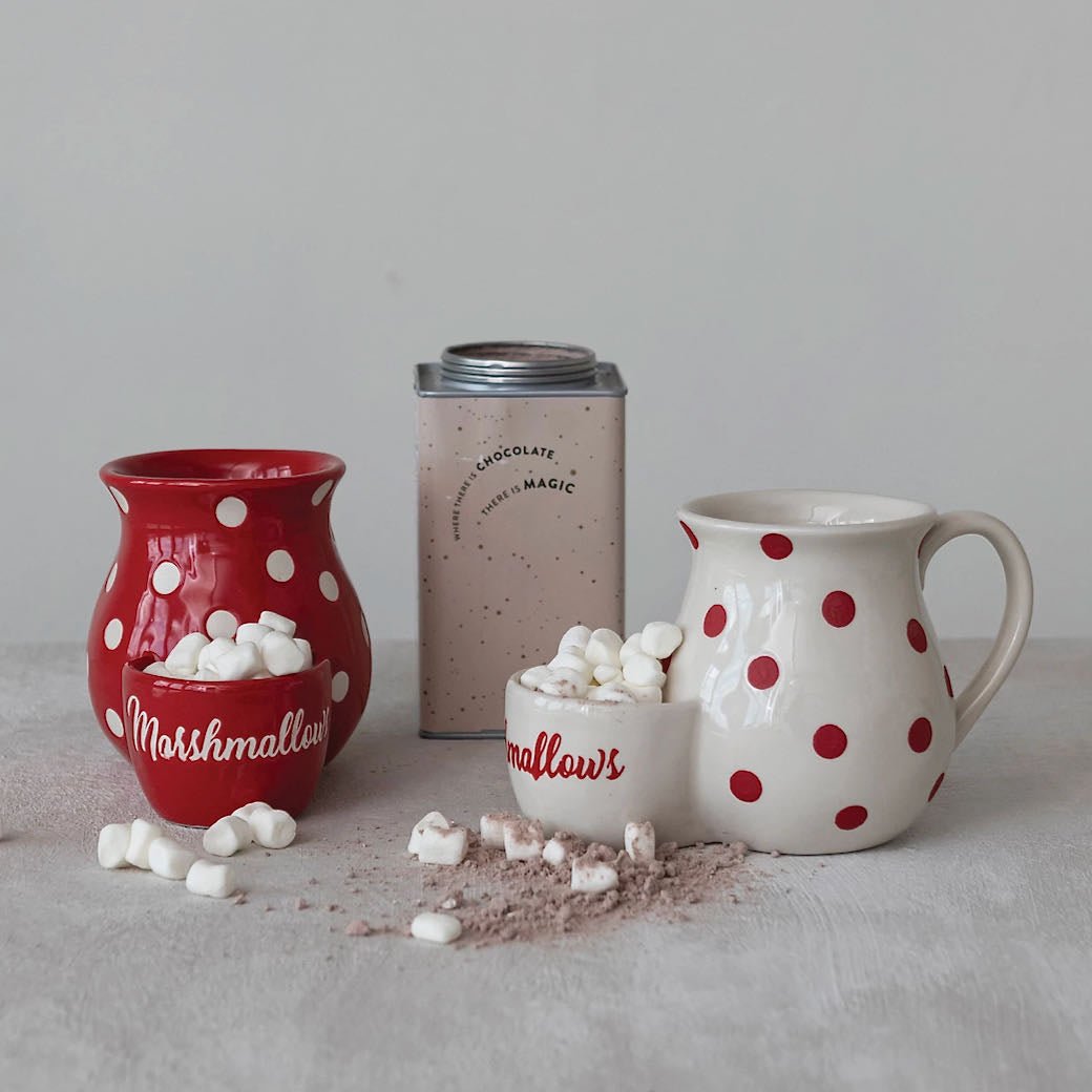 18oz Stoneware Mug with Marshmallow Holder CHOICE of Color - Marmalade Mercantile