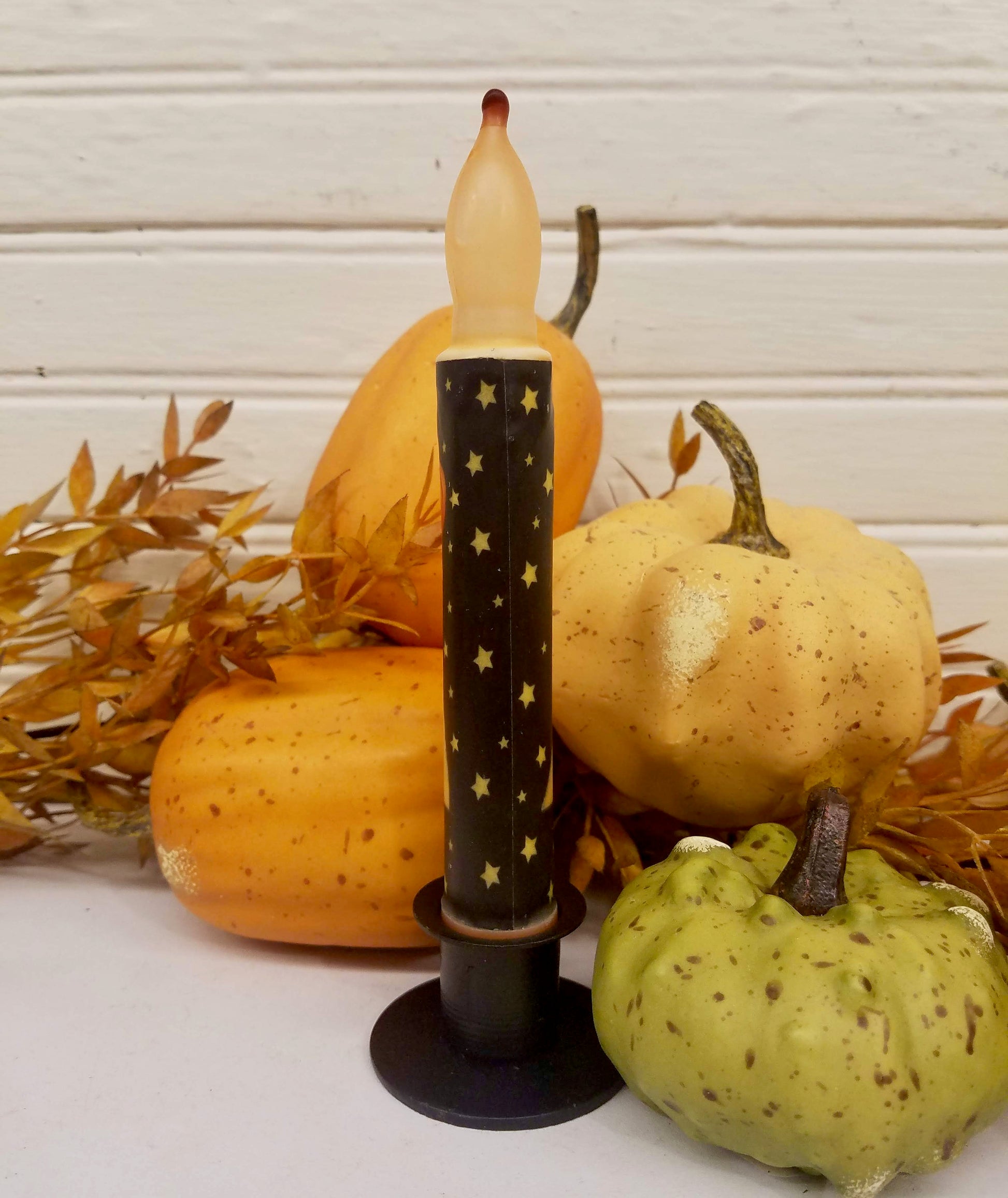 Halloween Ghost with Jack O Lantern LED Battery Operated Taper Candle