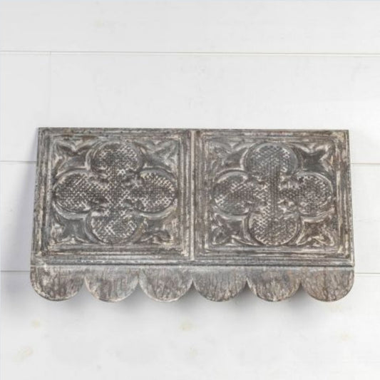 24" Two-Tile Distressed Tin Metal Decorative Awning - Marmalade Mercantile