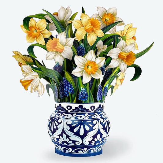 3-D Life Sized English Daffodils Bouquet Pop Up Greeting Card - Marmalade Mercantile