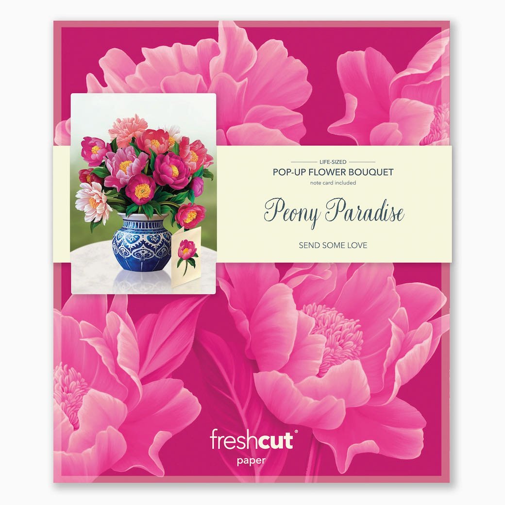 3-D Life-Sized Pop Up Greeting Card Peony Paradise - Marmalade Mercantile