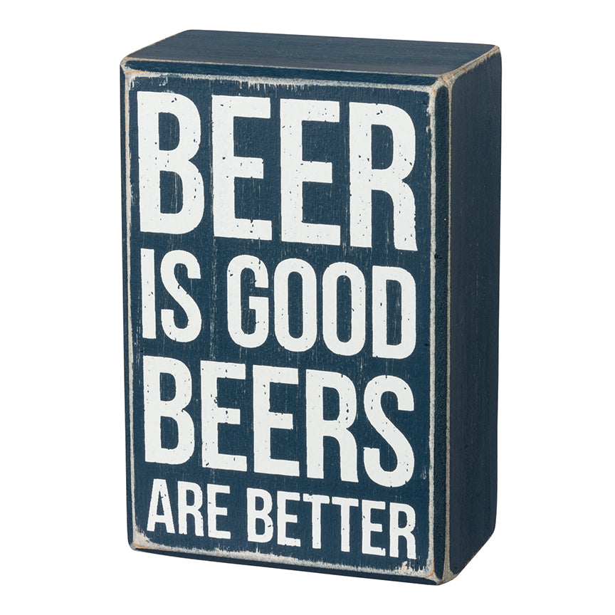 Beer is Good Beers Are Better - Box Sign & Socks Gift Set