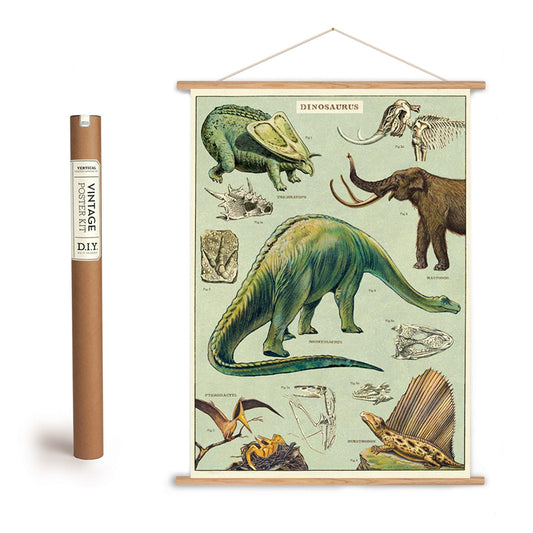 Dinosaurs Art Poster + Hanging Kit - A