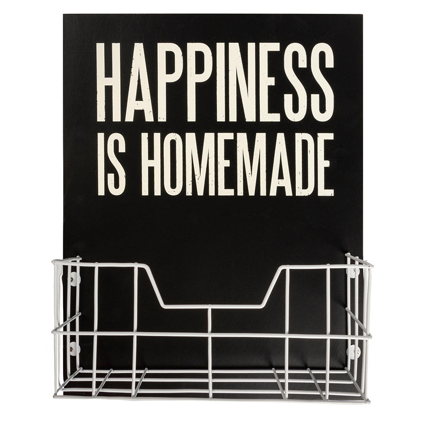 Happiness is Homemade Wood & Wire Farmhouse Kitchen Rack - B