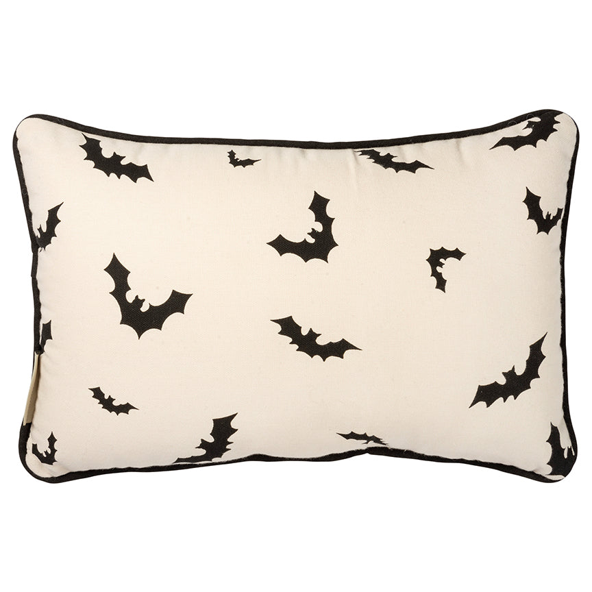 Happy Halloween Accent Pillow with Jack 'O Lantern & Black Cats BACK