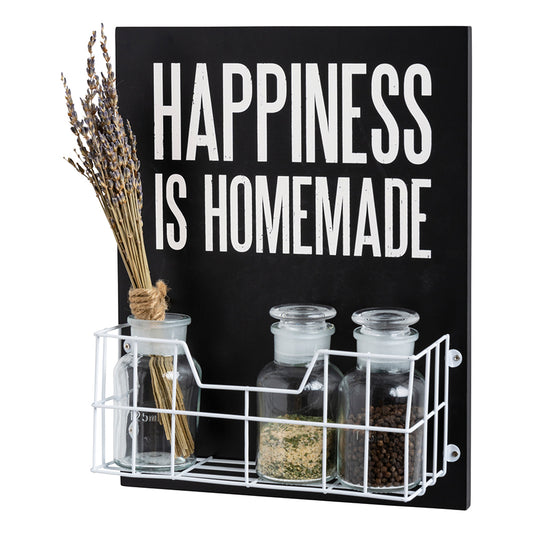 Happiness is Homemade Wood & Wire Farmhouse Kitchen Rack - A