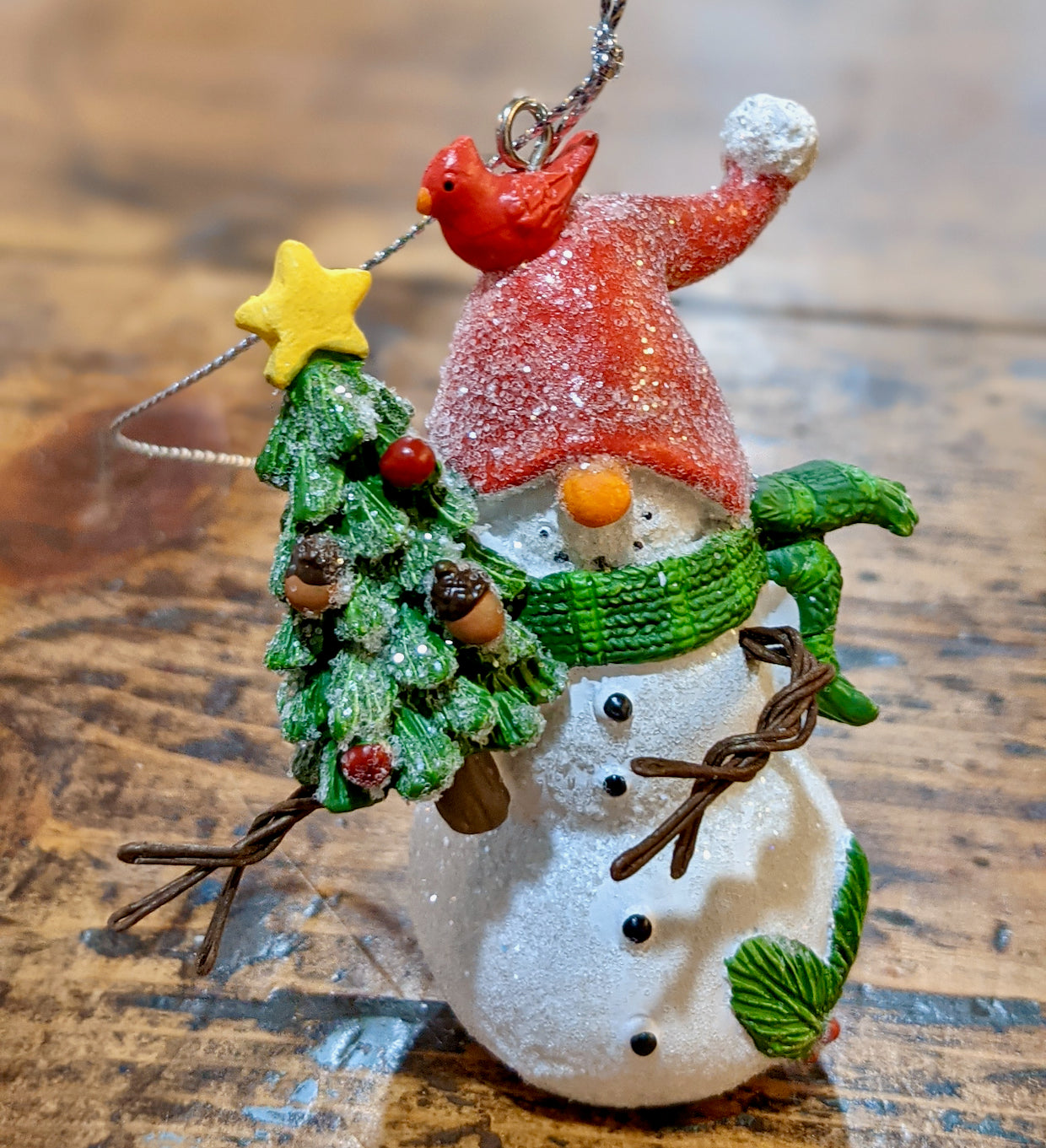 Adorable Snowman Gnome Christmas Ornament CHOICE of Styles - E