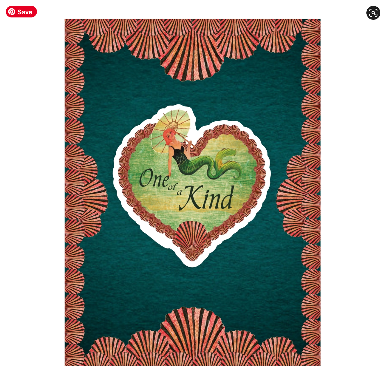“ONE OF A KIND” Greeting Card with Detachable Vinyl Sticker - C