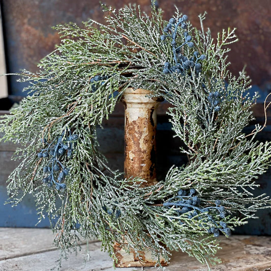 Bluestone Cedar Candle Ring or Petite Wreath
