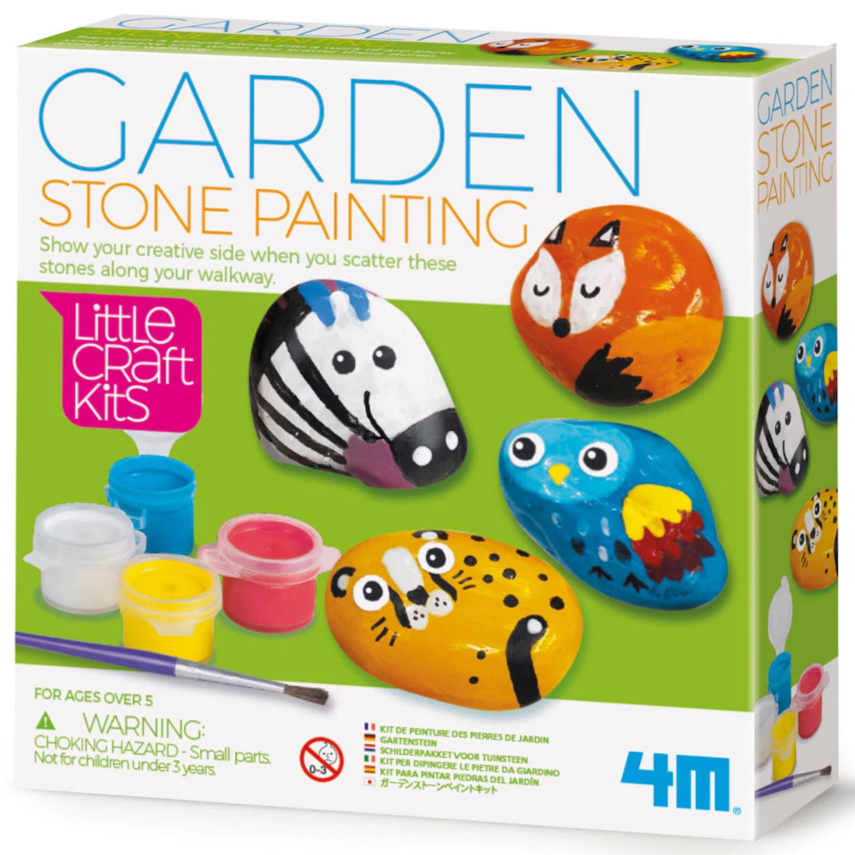 Garden Stone Painting Kit DIY Art Kit for Kids - A