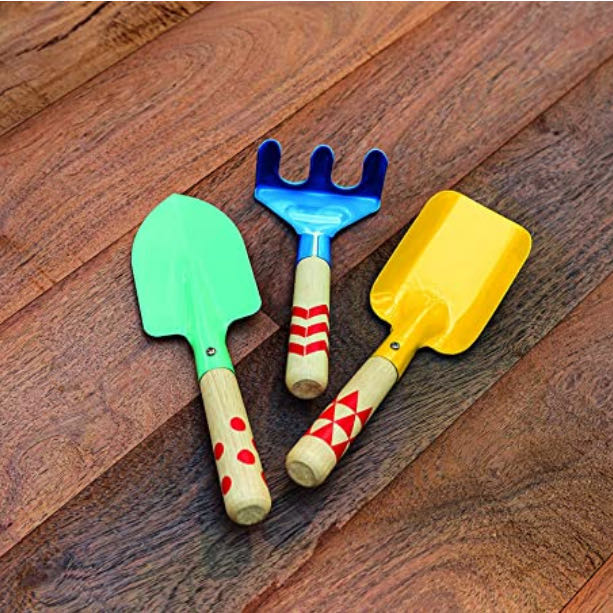 Colorful & Functional Kids Garden Hand Tool Set Beetle & Bee - D