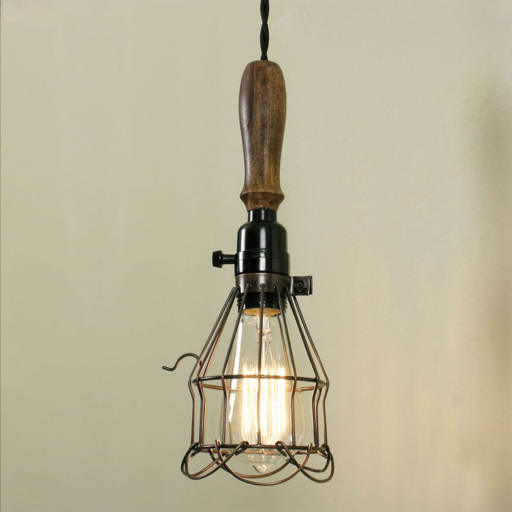 Hanging Vintage-Style Industrial Trouble Light Pendant Lamp