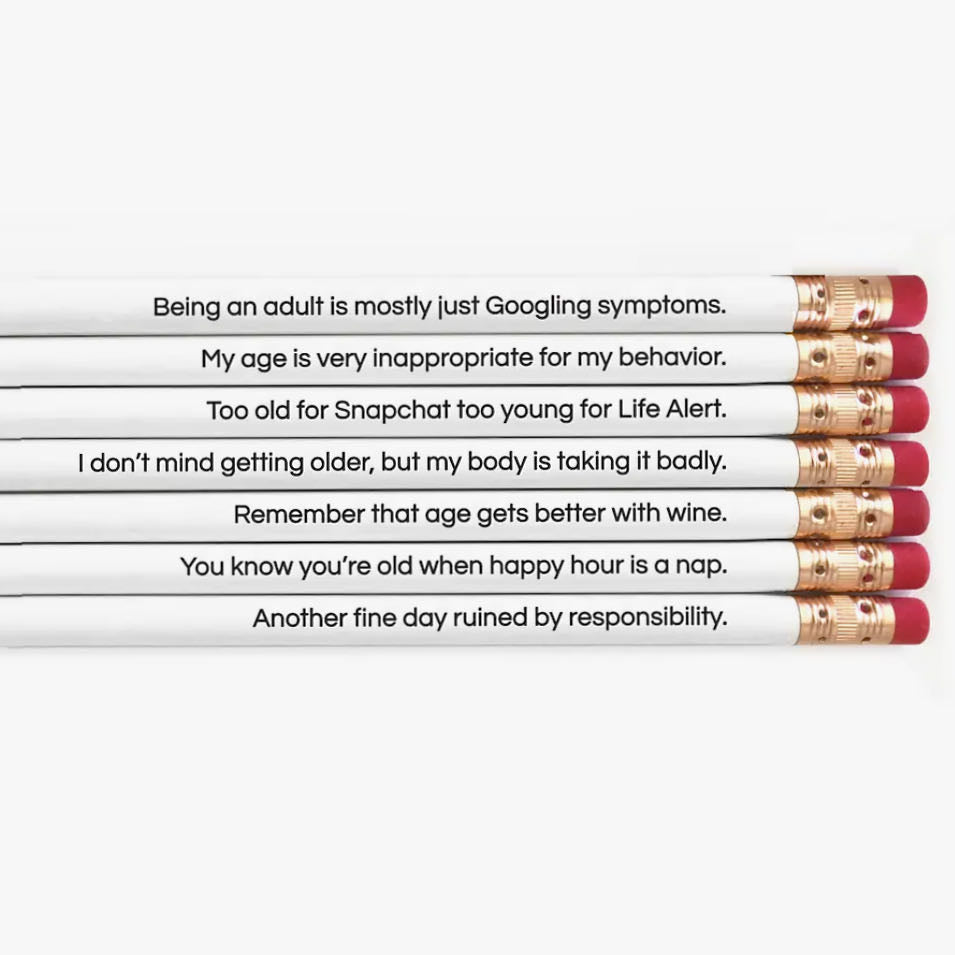 Adulting is Hard Set of Seven Pencils - Marmalade Mercantile