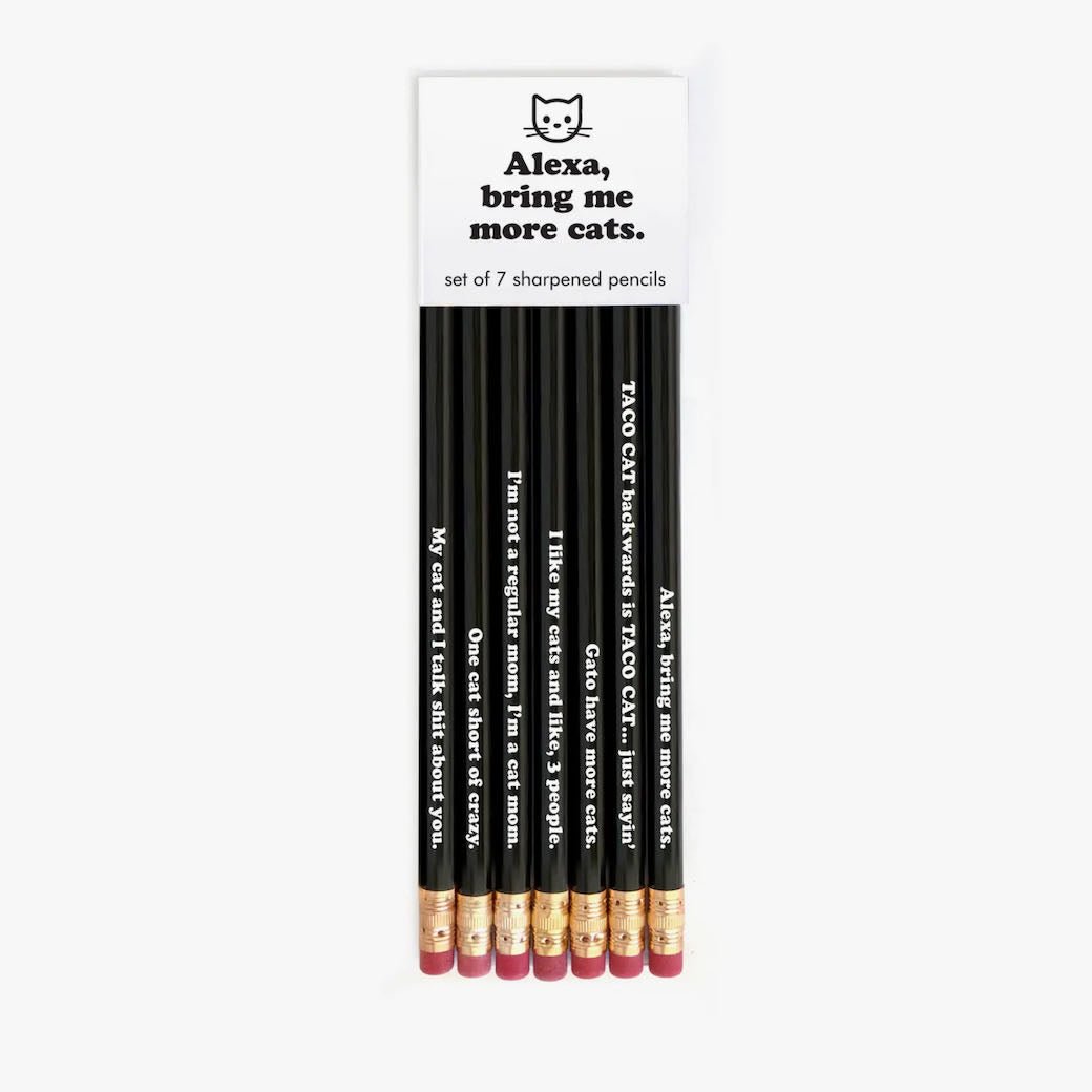 Alexa, Bring Me More Cats Set of Seven Pencils - Marmalade Mercantile