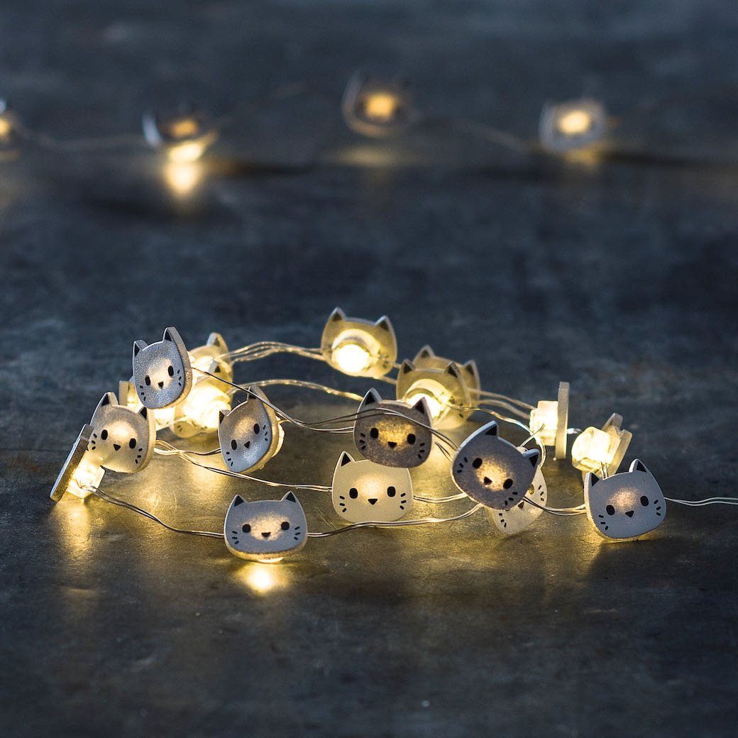 Battery Operated Cat Shaped Wire Fairy Lights - Marmalade Mercantile