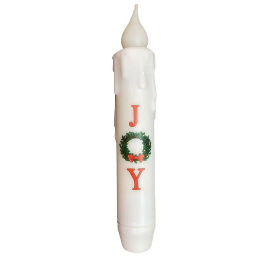 Battery Operated LED Christmas Taper Candle JOY - Marmalade Mercantile