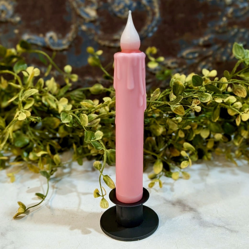 Battery Operated LED Taper Candle Soft Pink - Marmalade Mercantile