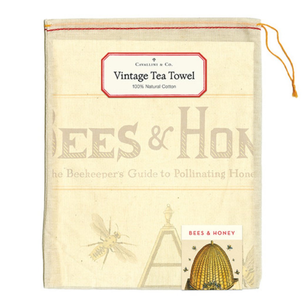 Bees & Honey Beekeeper's Guide to Pollinating Plants Kitchen Towel - Marmalade Mercantile