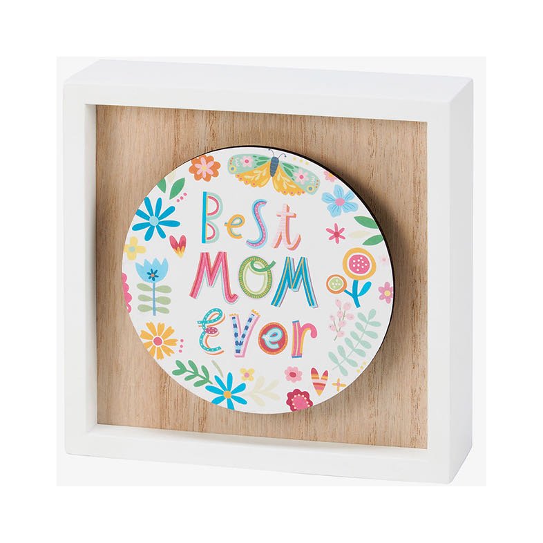 Best Mom Ever Wooden Inset Box Sign - Marmalade Mercantile