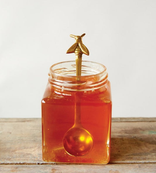 Brass Honey Bee Spoon 5" - Marmalade Mercantile