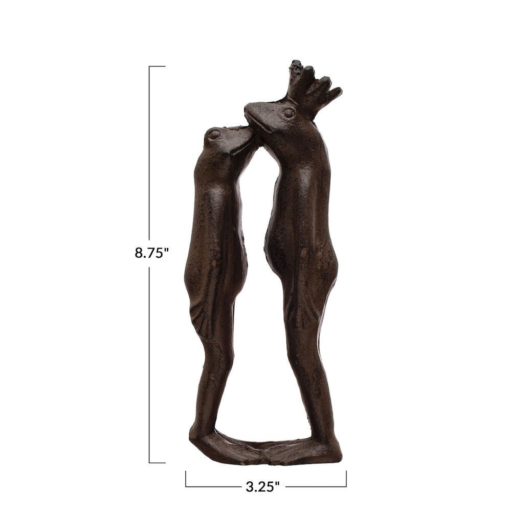 Cast Iron Kissing Frog Prince Figure - Marmalade Mercantile