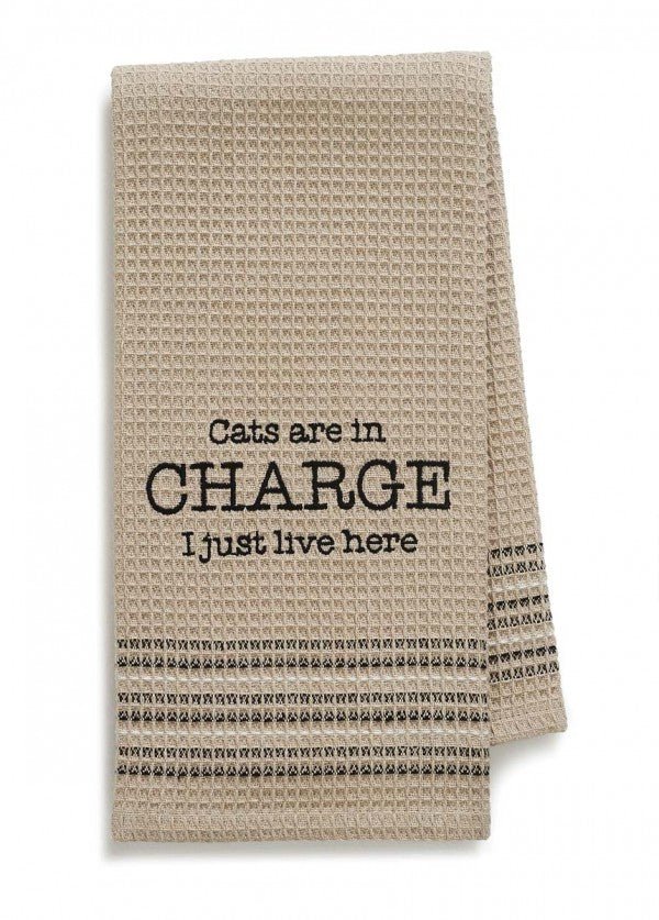 Cats Are In Charge Kitchen or Bar Towel by Mona B - Marmalade Mercantile