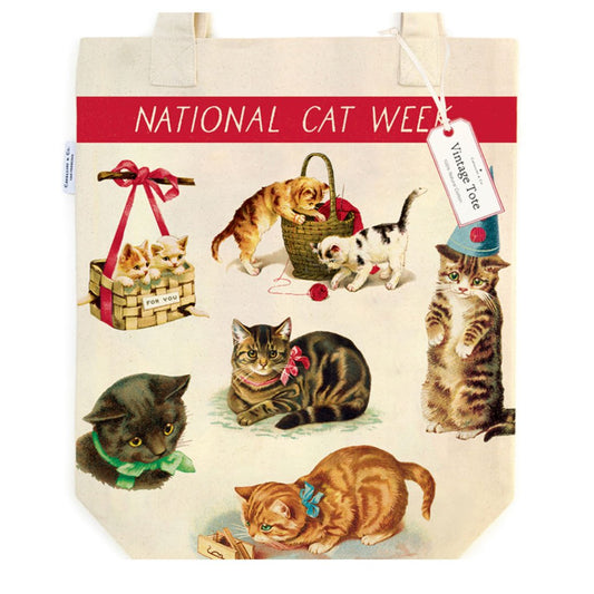 Cats & Kittens 100% Cotton Canvas Tote Bag - Marmalade Mercantile