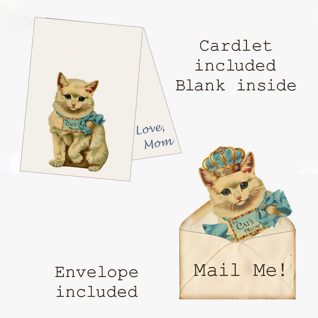 Cat's Meow Wearable Mailable Paper Tiara Greeting Card - Marmalade Mercantile
