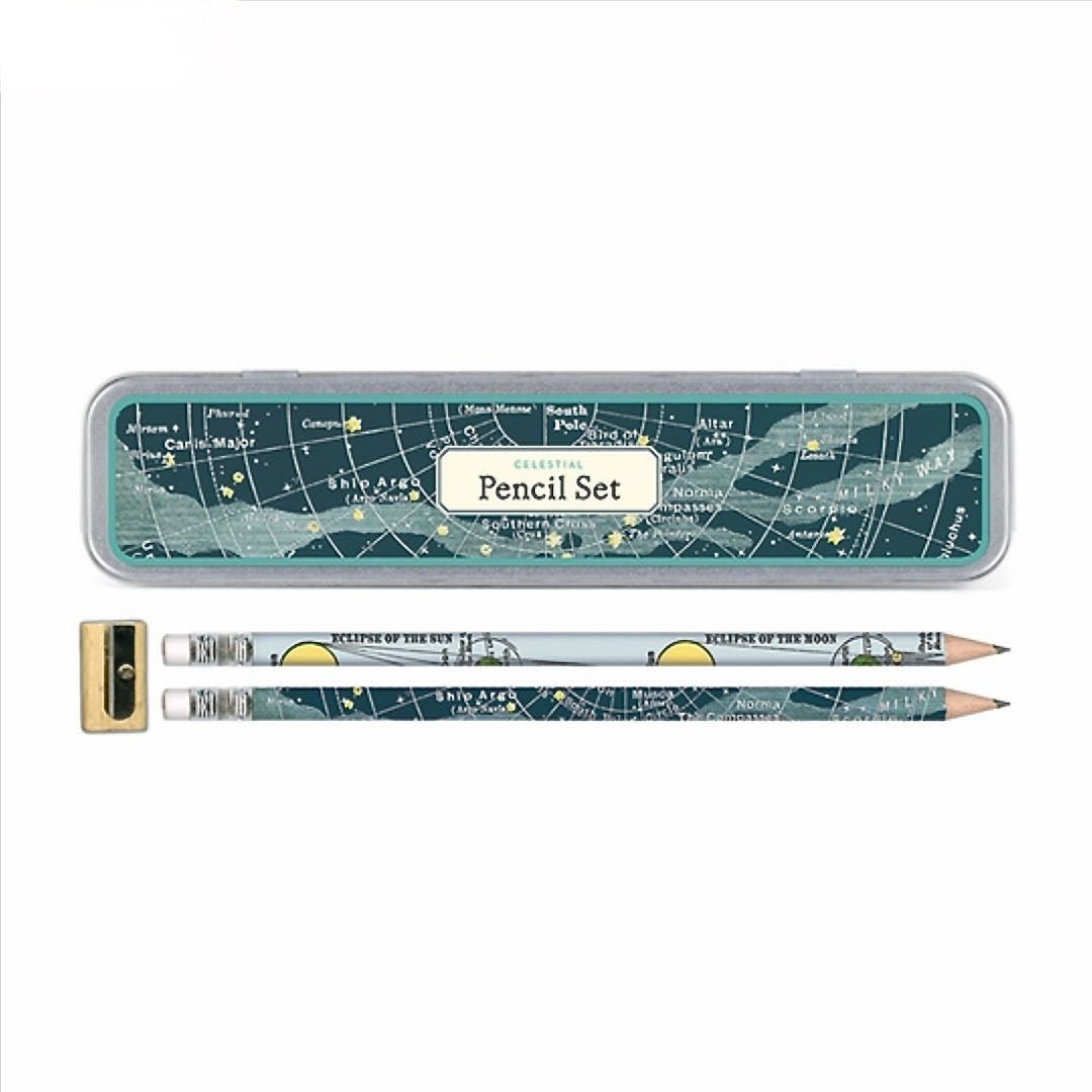 Celestial Maps 10-Pencil Set with Tin Case - Marmalade Mercantile