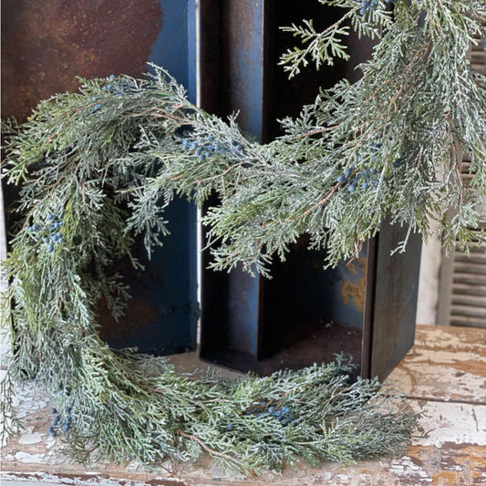 Christmas Floral Bluestone Cedar Garland 6’ - Marmalade Mercantile