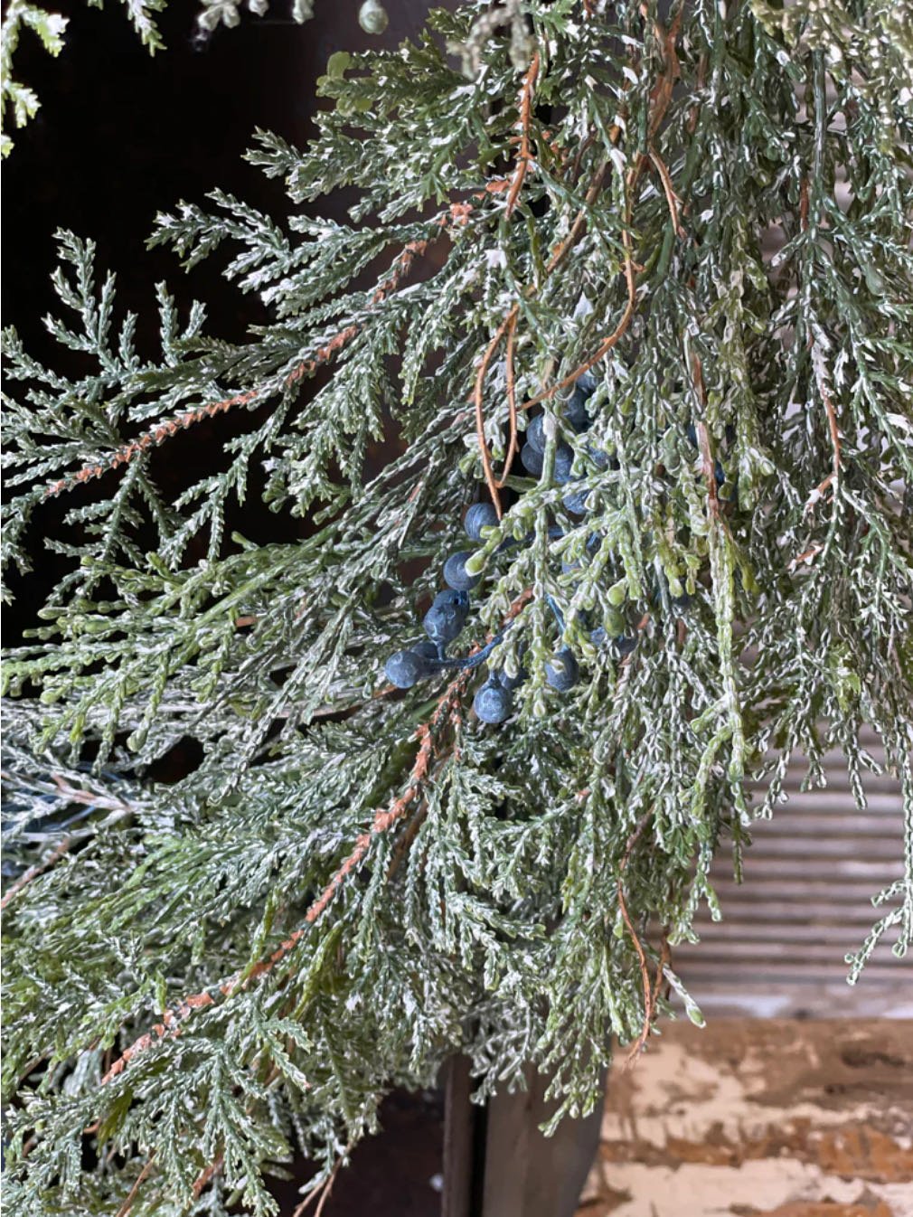 Christmas Floral Bluestone Cedar Garland 6’ - Marmalade Mercantile