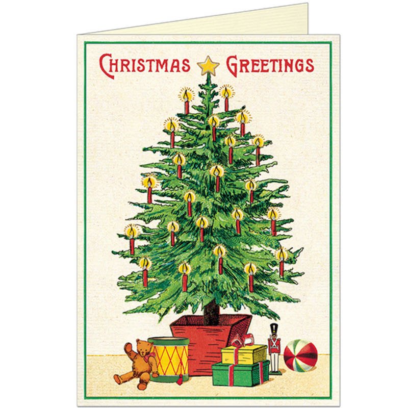 Christmas Greetings Vintage-Style Christmas Greeting Card - Marmalade Mercantile