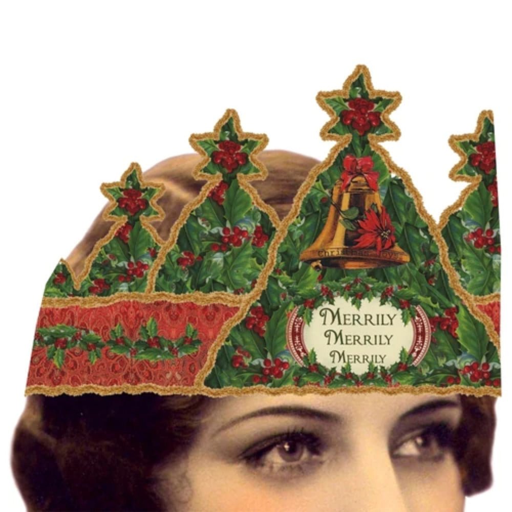Christmas Merrily Mailable Wearable Paper Tiara Greeting Card - Marmalade Mercantile