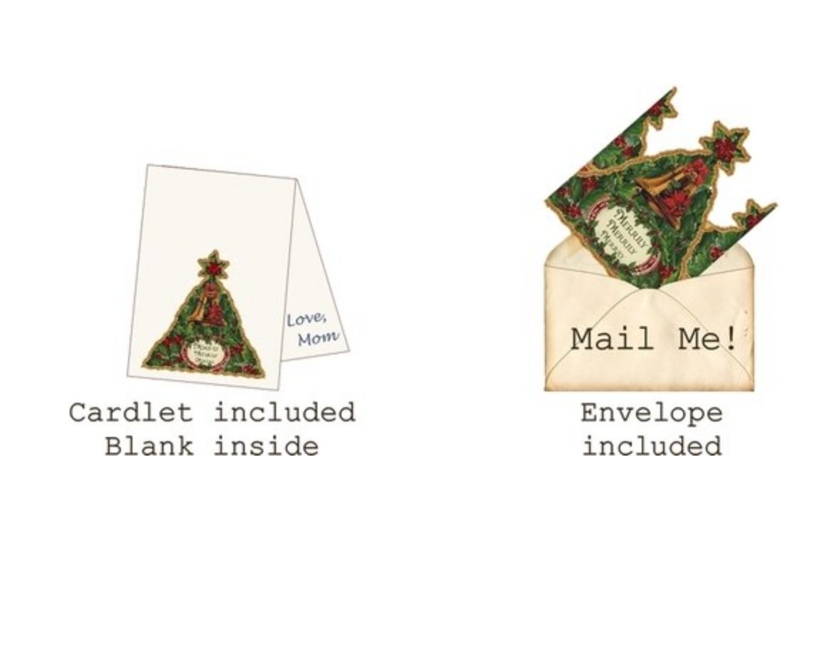 Christmas Merrily Mailable Wearable Paper Tiara Greeting Card - Marmalade Mercantile