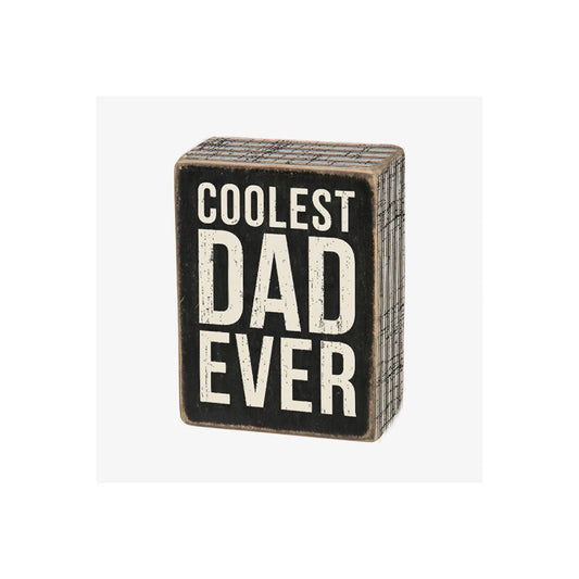 Coolest Dad Ever Wooden Box Sign for Father's Day - Marmalade Mercantile
