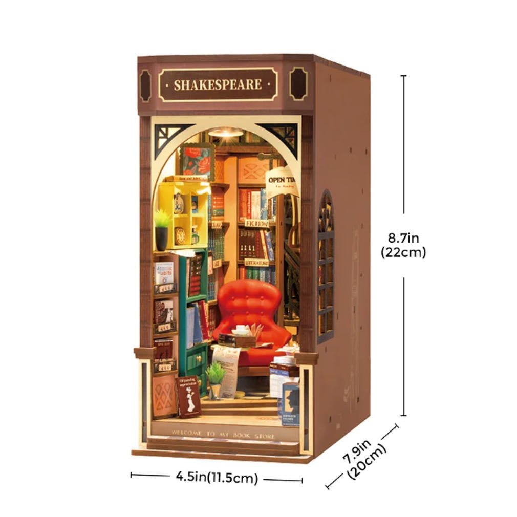 DIY Miniature House Book Nook Kit Bookstore - Marmalade Mercantile