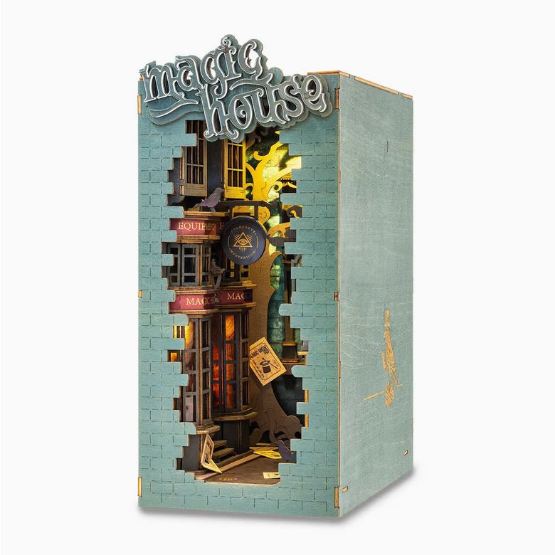 DIY Miniature House Kit Book Nook Bookend Magic House 3-D Puzzle - Marmalade Mercantile