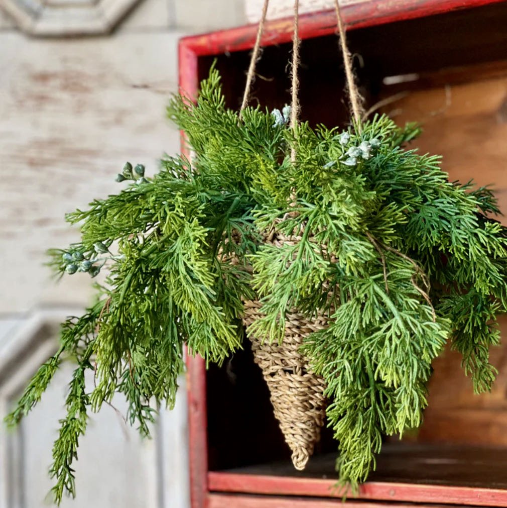 Dripping Cedar Hanging Basket - Marmalade Mercantile