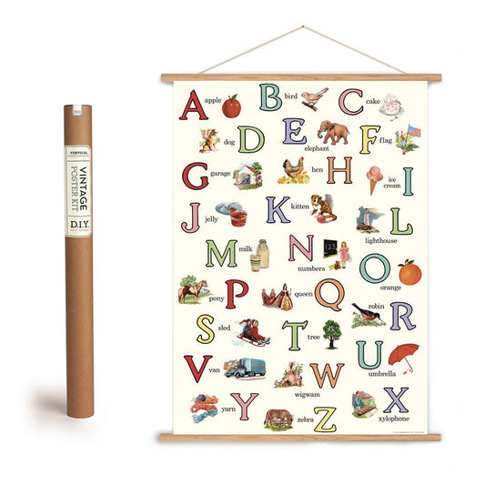 English ABCs Poster with Hanging Kit - Marmalade Mercantile
