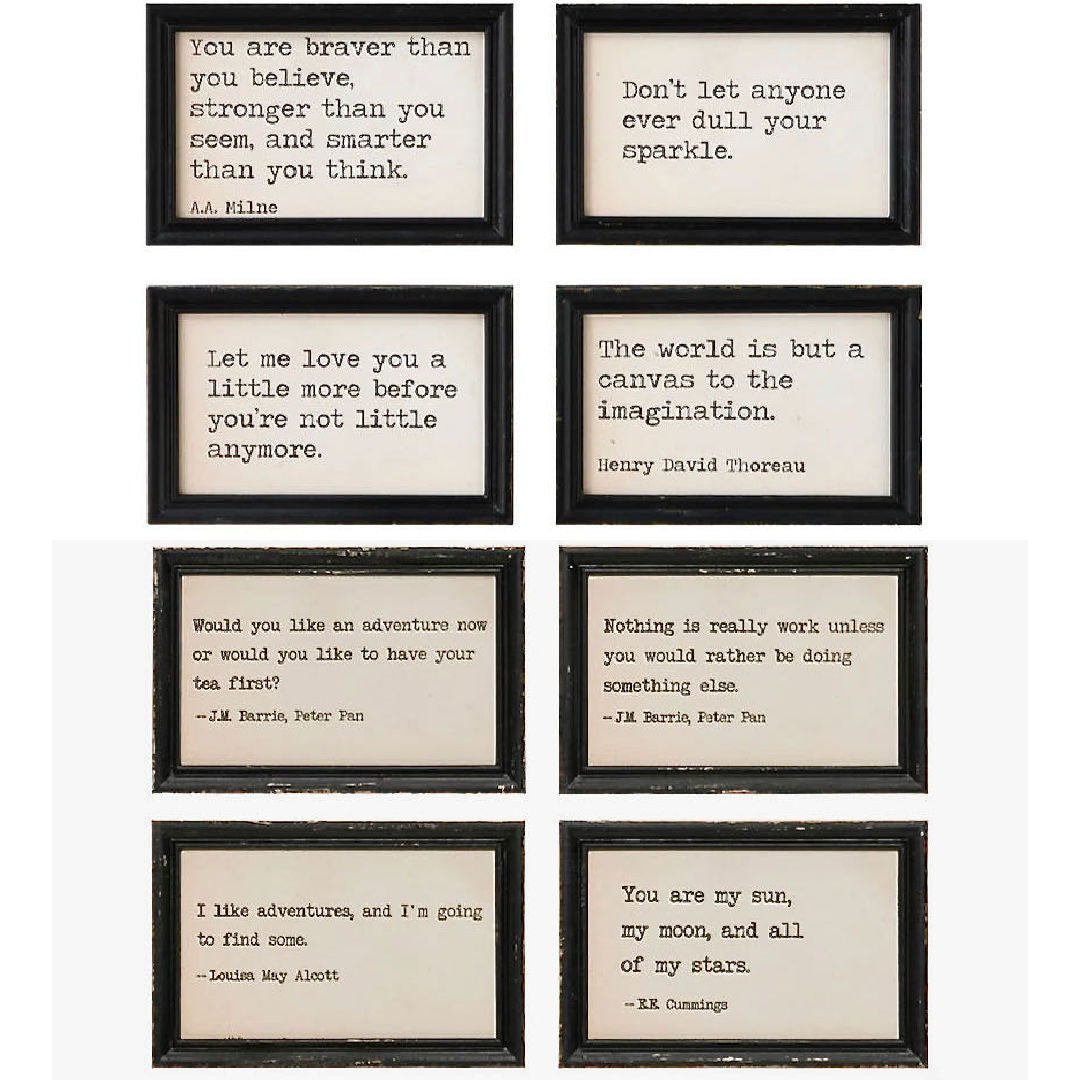 Favorite Framed Nursery Quotes, Choose from 8 Styles - Marmalade Mercantile