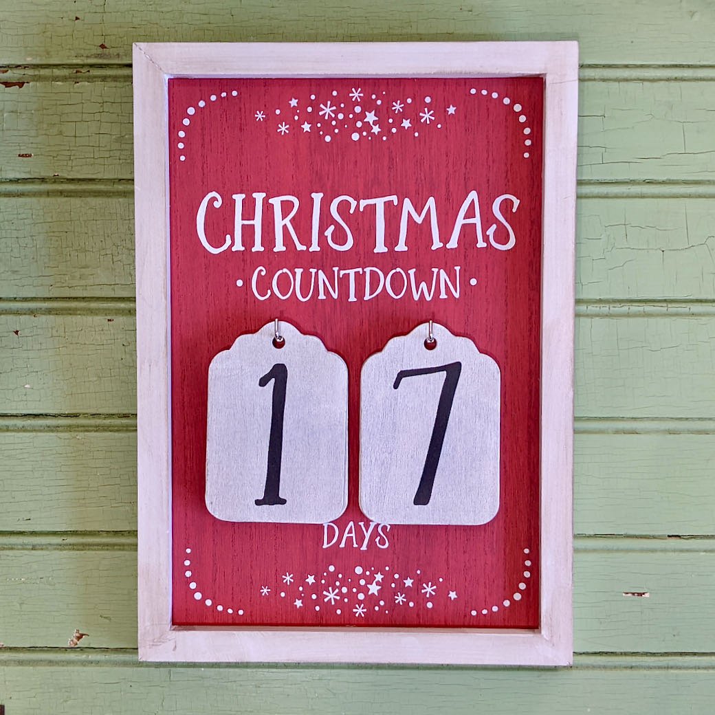Festive Wooden Christmas Countdown Wall Decor - Marmalade Mercantile
